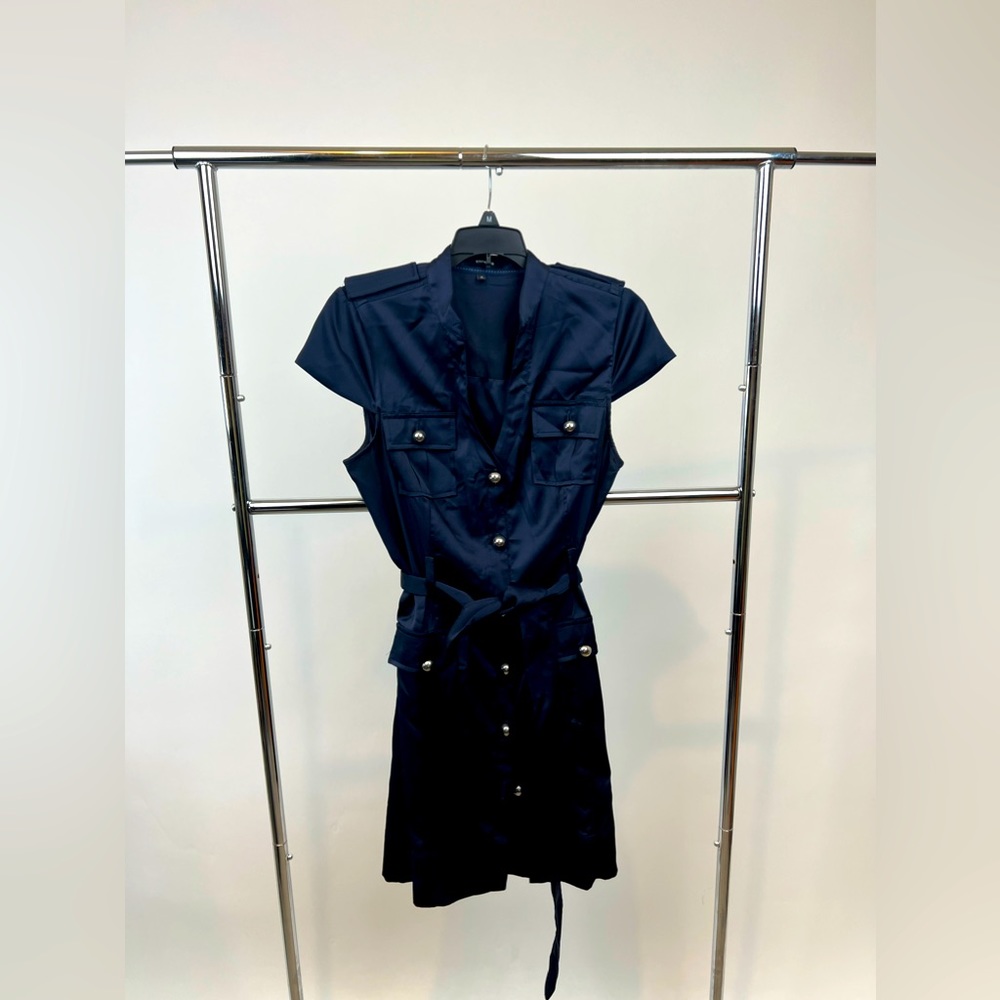 Express Military Blue Midi Dress